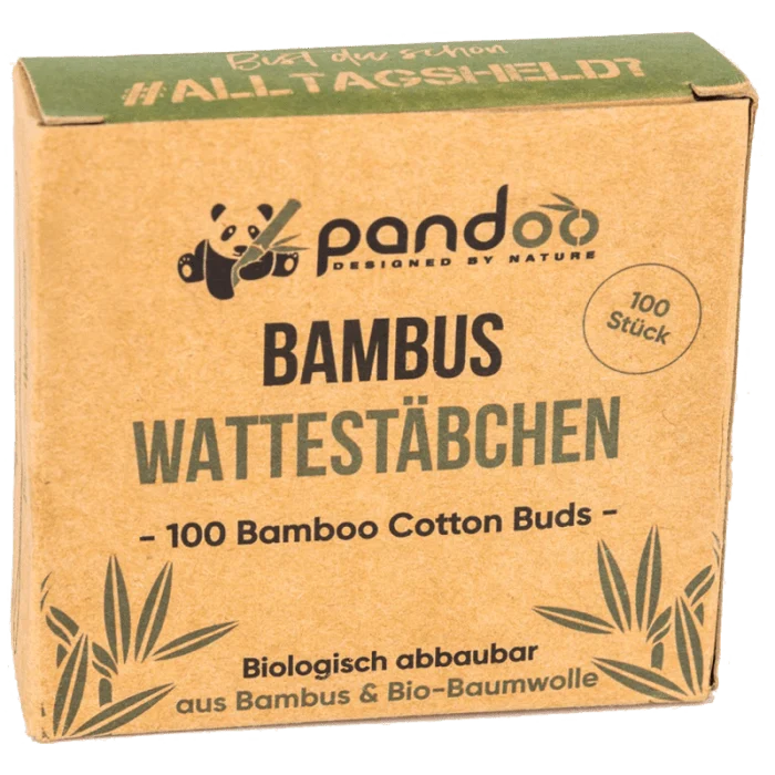 Wattestäbchen aus Bambus 100 Stück Packung