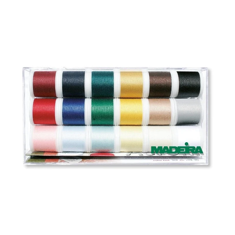 Madeira Aerofil No.120 Allesnäher Nähgarnbox (18 Farben/ 200 m)