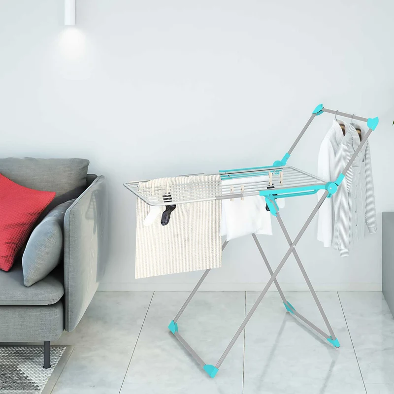 Colombo Olympo – Klappbarer Wäscheständer auf Rollen mit Kleiderstange, 20 m Trockenlänge, bis 10 kg, Made in Italy