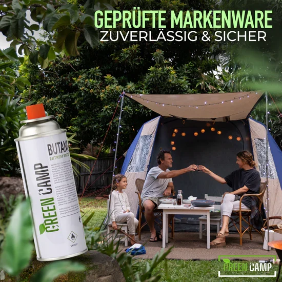 28 x Greencamp® Butangaskartuschen – 227 g – umweltbewusst, sicher & zuverlässig