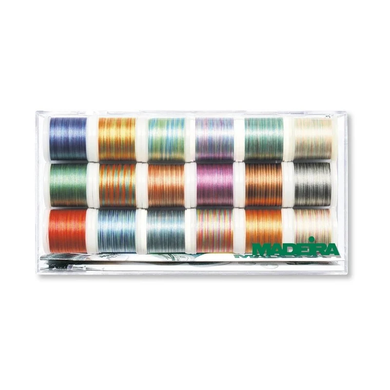 Madeira Polyneon Multi No.40 Stickbox (18 Farben/ 200 m)