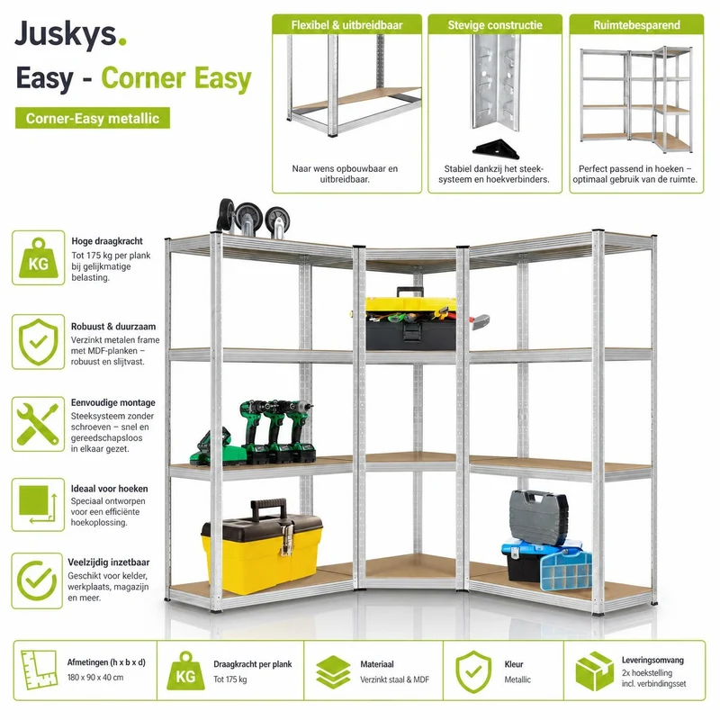 3er Regalsystem 1 Corner & 2 Easy