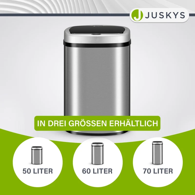 Rechteckiger Mülleimer mit Sensor