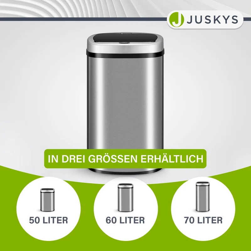 Rechteckiger Mülleimer mit Sensor