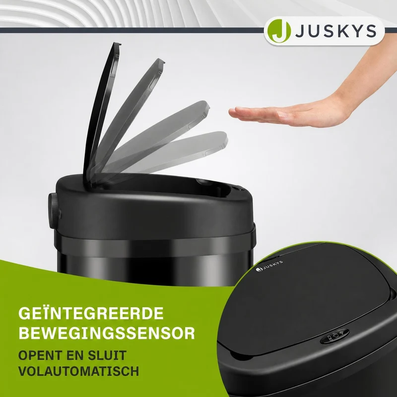 Rechteckiger Mülleimer mit Sensor