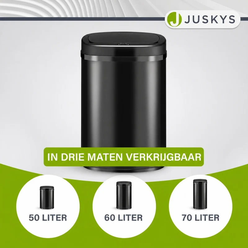 Rechteckiger Mülleimer mit Sensor