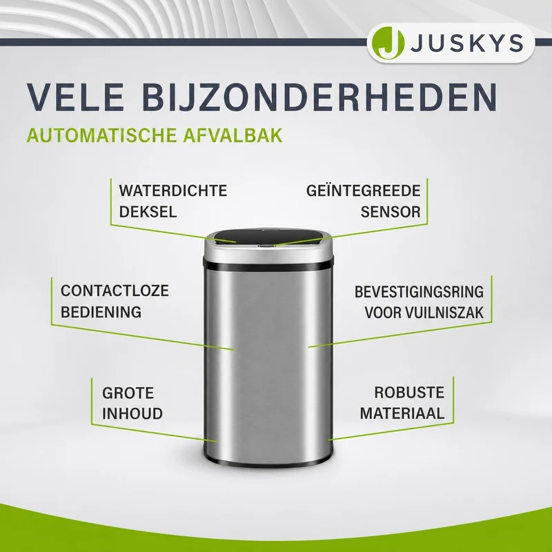 Rechteckiger Mülleimer mit Sensor