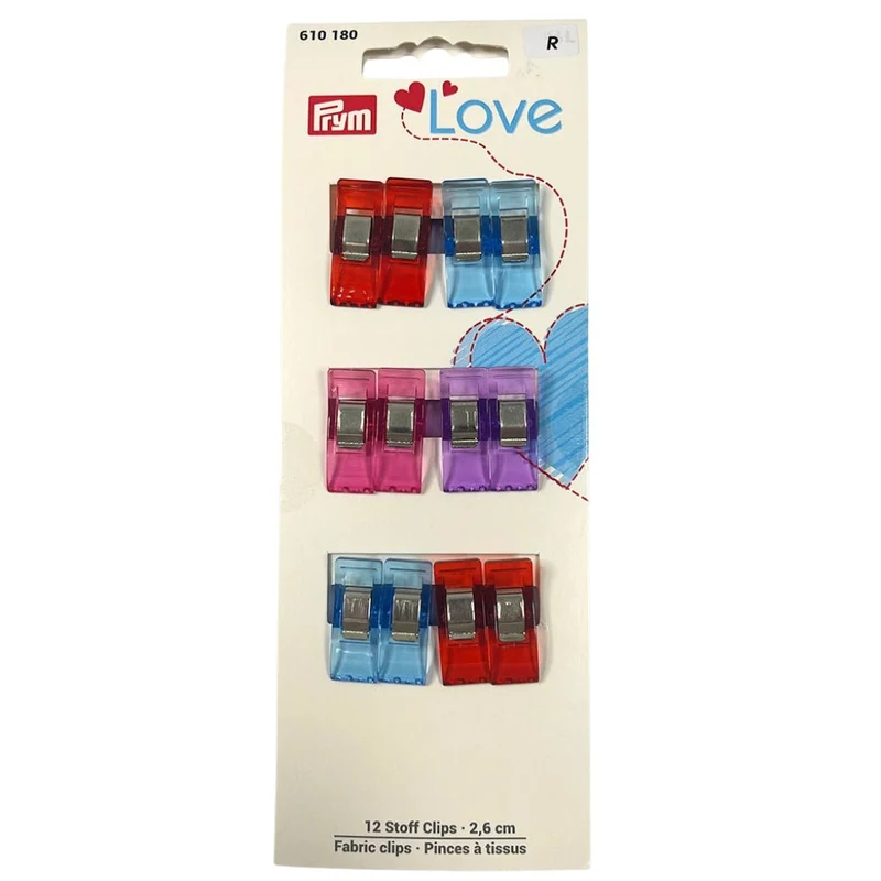 PRYM Love Stoffclips (26 x 10 mm / bunt )