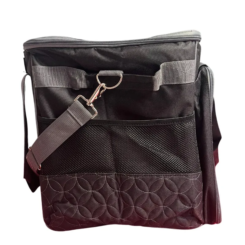 BabySnap Overlocktasche schwarz mit Quilt