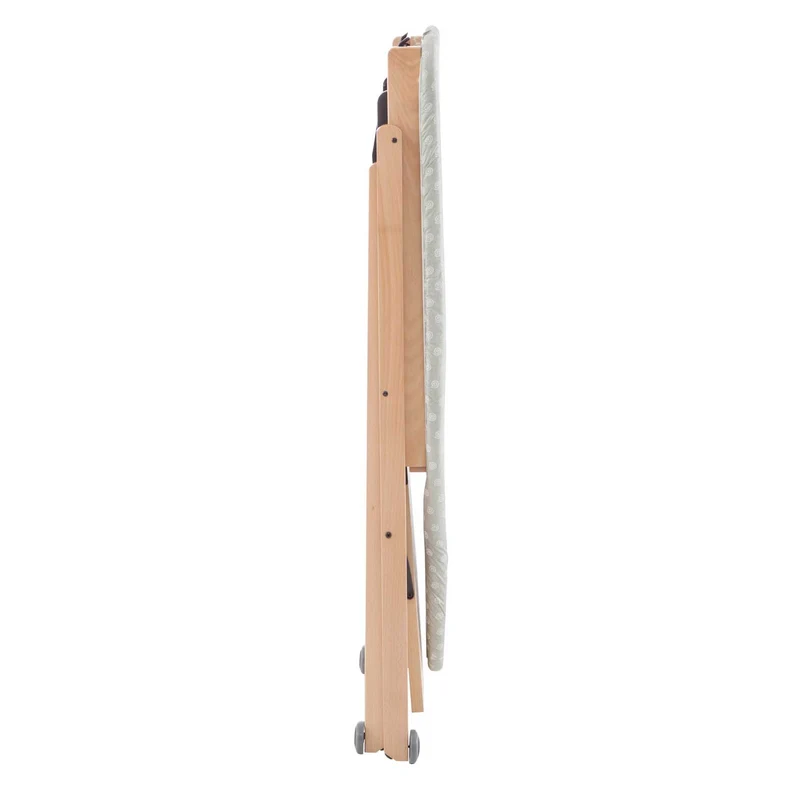 ARIT STIROCOMODO - Bügeltisch, Bügelbrett Holz, Gestell aus massiver Buche, Bügelbrett Klappbar, Höhenverstellbar 84 -93 cm, auf Rollen, Made in Italy