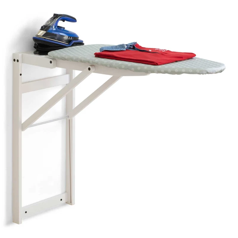 ARIT STIROJOLLY – Klappbares Wandbügelbrett aus Buchenholz, Bügelfläche 86 × 38 cm, Weiß, Made in Italy