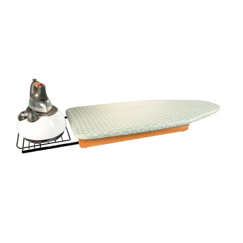 Bügeltisch STIROPRATICO, Tisch-Bügeltisch, verschiebbare Bügeleisenablage, Arbeitsfläche 108 x 45 cm. - Farbe Kirsche