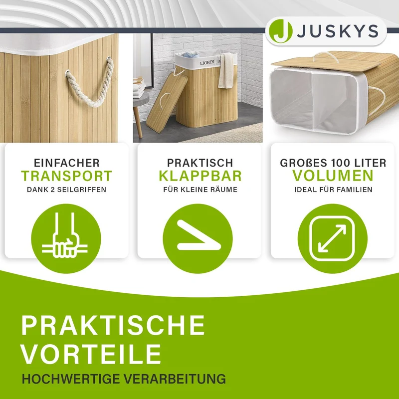 Bambus Wäschekorb Curly