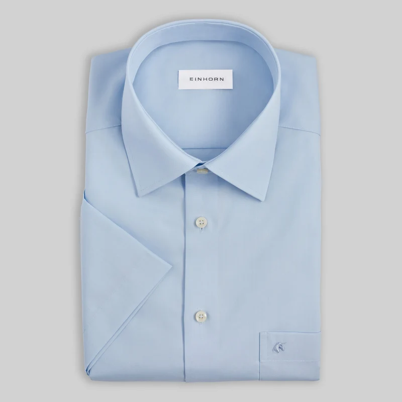 Kurzarmhemd Regular Fit Non Iron Hellblau