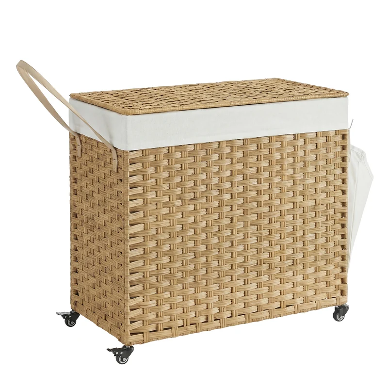 140 L handgeflochtener Wäschekorb aus Polyrattan