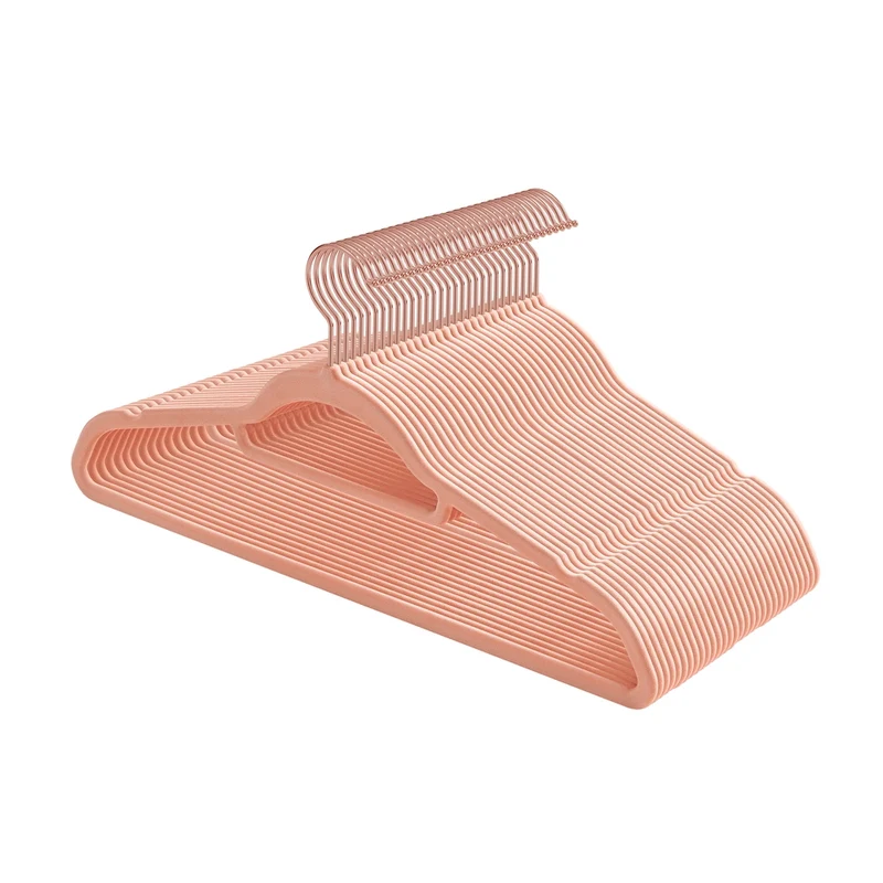 Samtkleiderbügel mit drehbarem Haken in Roségold