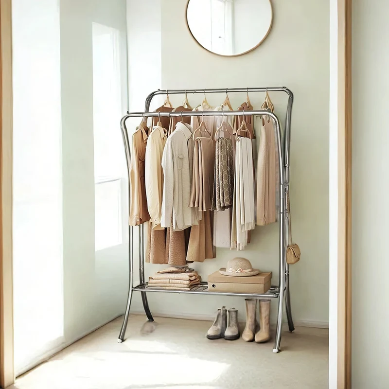 Garderobe aus Metall mit 6 Haken tintenschwarz