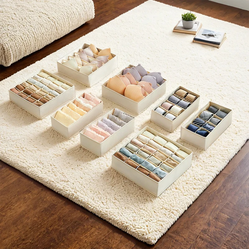 Unterwäsche-Organizer 8er Set faltbar