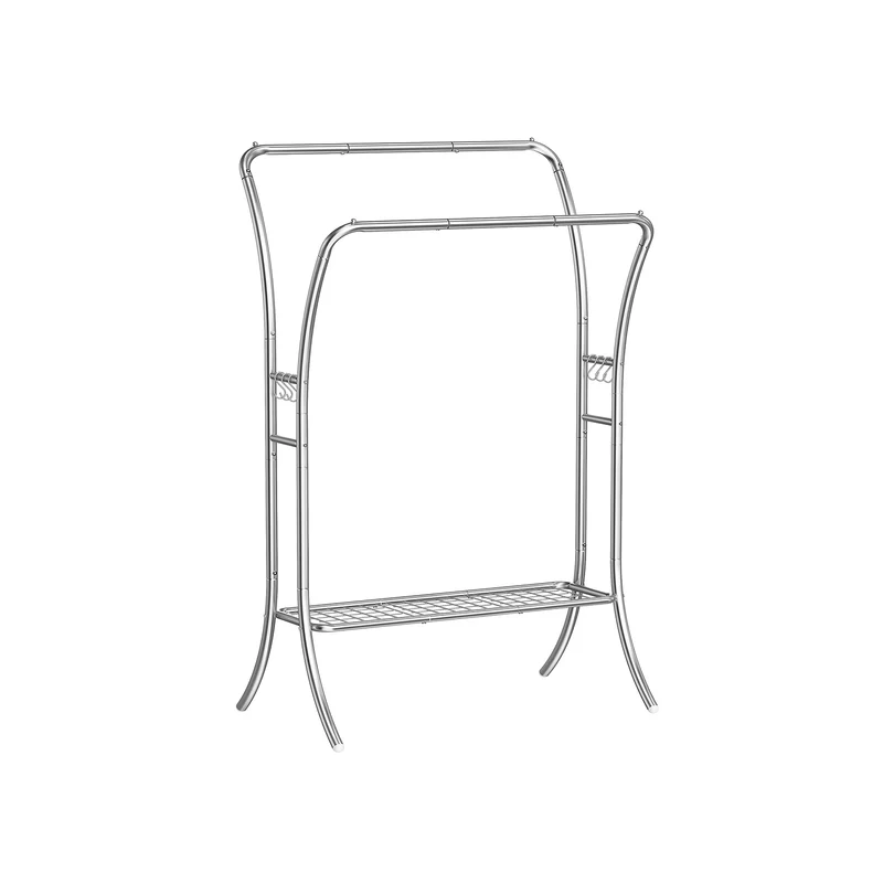 Garderobe aus Metall mit 6 Haken tintenschwarz