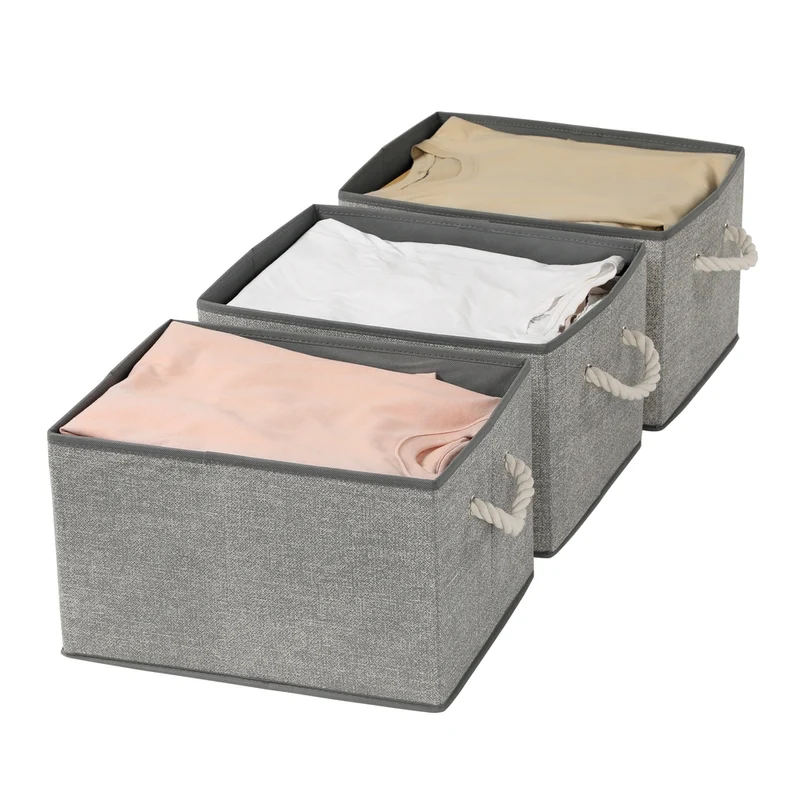 Stoffboxen mit Deckel 3er Set