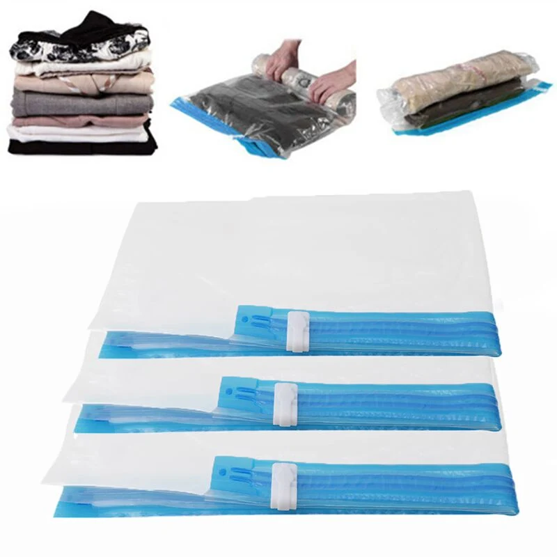 Hot Vacuum Bag Package Compressed Organizer For Wardrobe Space Saver Transparent Seal Bags Foldable Storage Bag MA895687