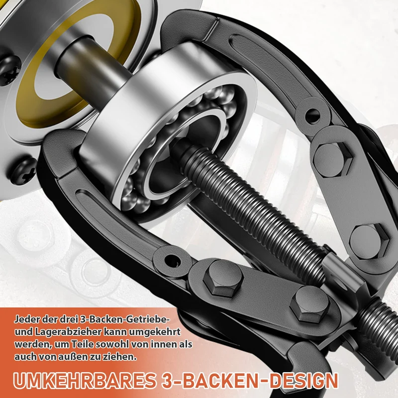 Profi 3-Backen Abzieher, Geschmiedet | Umkehrbar Innen/Außen | 2- & 3-Arm |