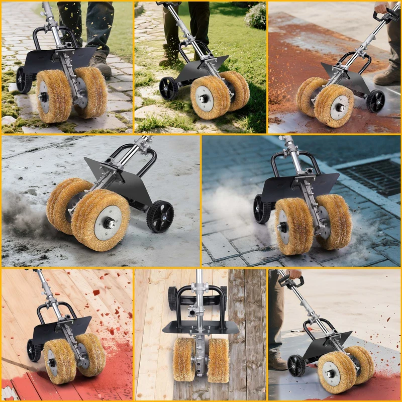 Profi Satiniermaschine & Bürstenschleifer | 3850W | 600-4000 U/min | inkl. 180mm Stahlbürsten