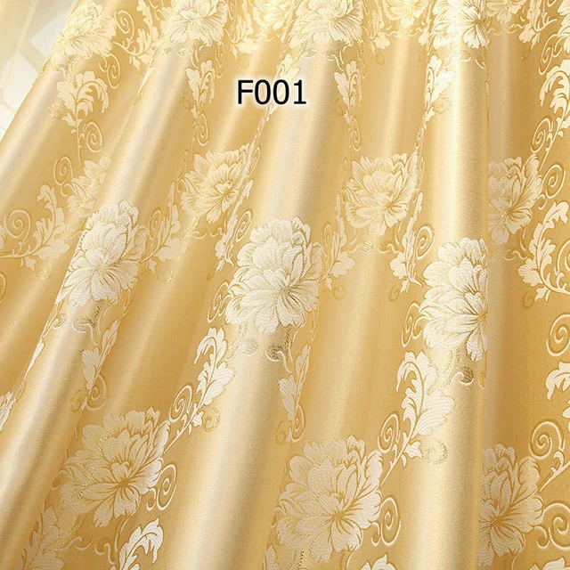 European Golden Royal Luxury Curtains for Bedroom Window Curtains for Living Room Elegant Drapes European Curtains