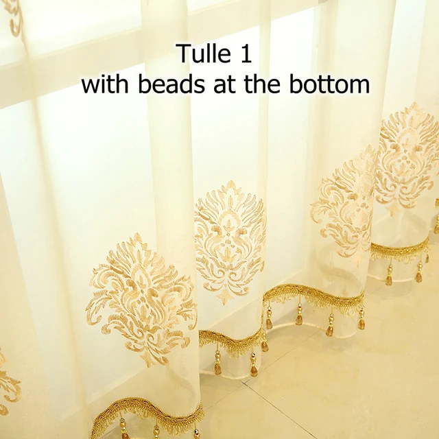 European Golden Royal Luxury Curtains for Bedroom Window Curtains for Living Room Elegant Drapes European Curtains