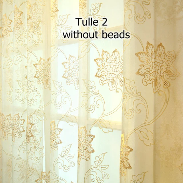 European Golden Royal Luxury Curtains for Bedroom Window Curtains for Living Room Elegant Drapes European Curtains