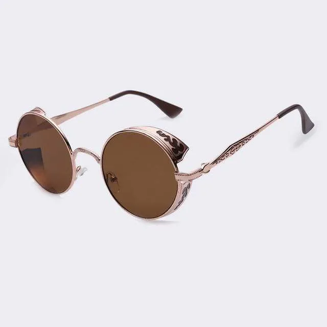 Skanto | Steampunk Vintage Runde Sonnenbrille Limited Edition