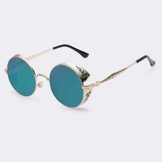 Skanto | Steampunk Vintage Runde Sonnenbrille Limited Edition