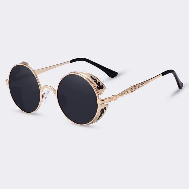 Skanto | Steampunk Vintage Runde Sonnenbrille Limited Edition