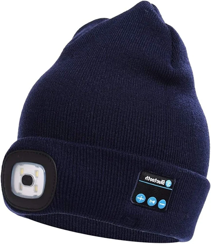 Bluetooth Mütze mit Licht Drahtlose Kopfhörer