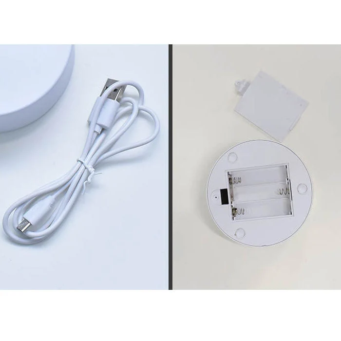 Skanto | Kreative Runde Sanduhr Treibsand 3D LED Nachtlampe Tischlampe