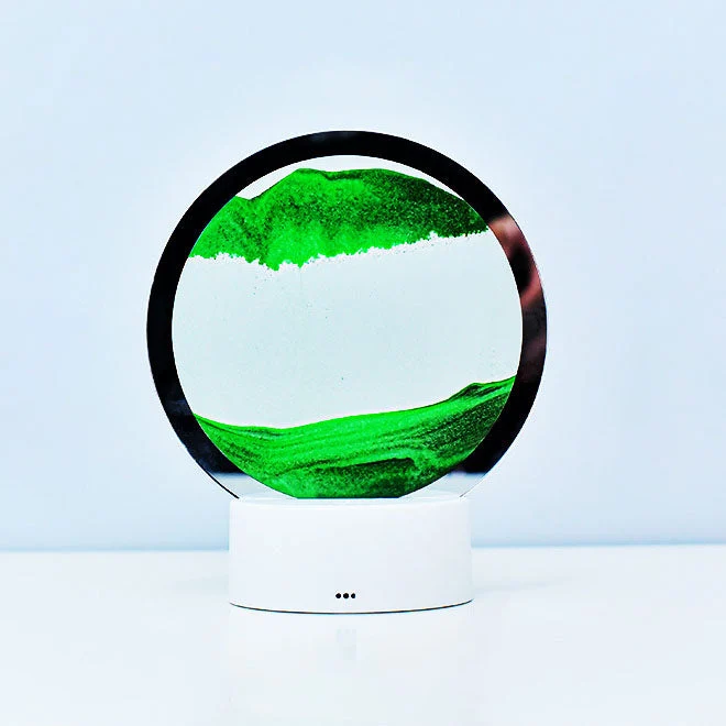 Skanto | Kreative Runde Sanduhr Treibsand 3D LED Nachtlampe Tischlampe