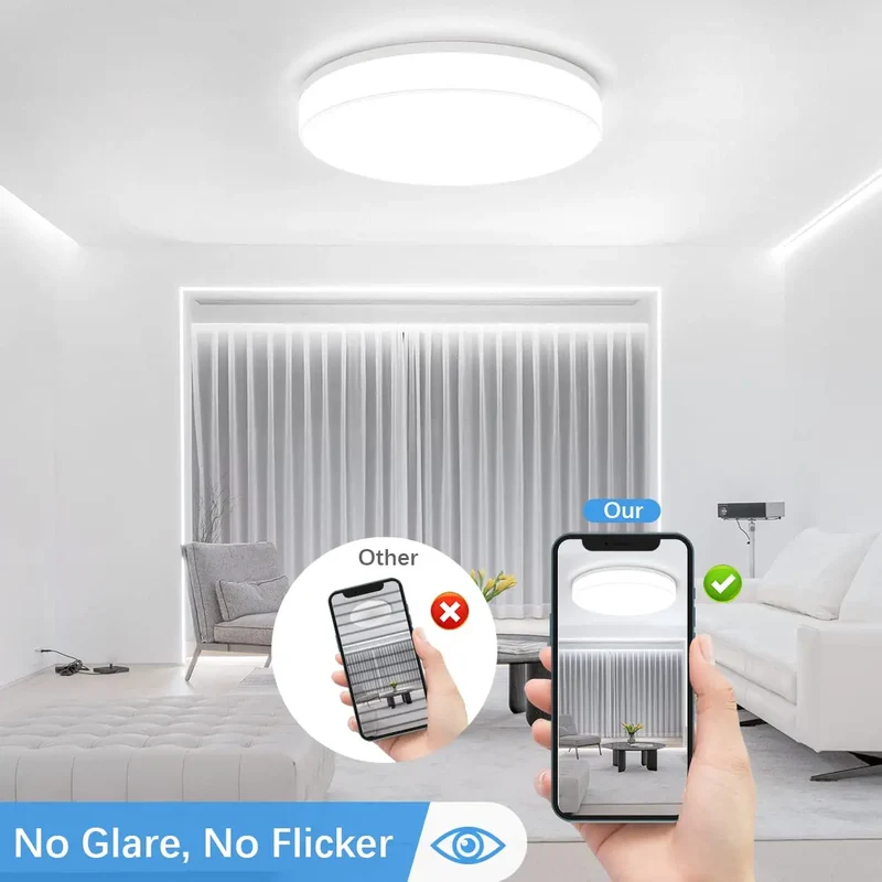Skanto | IRALAN Ultradünne runde LED-Deckenleuchte – Vielseitige Beleuchtung für jeden Raum, 18W bis 48W Optionen