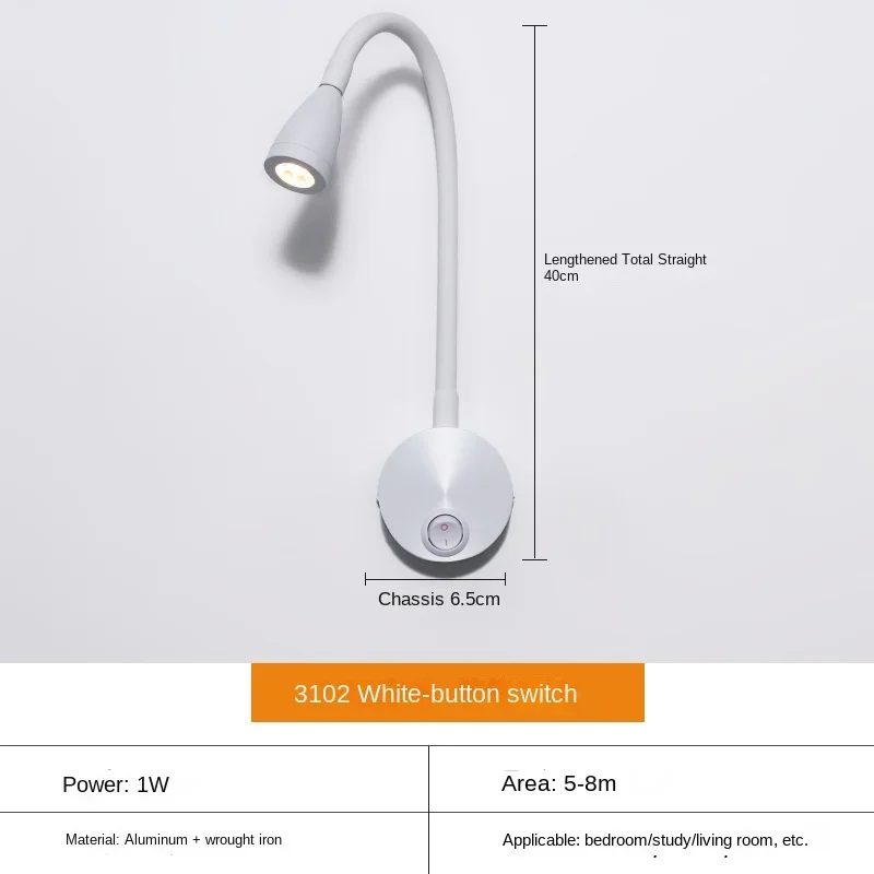 Skanto | Vielseitige LED-Wandleuchte: Modern, flexibel, perfekt für die Bettlektüre