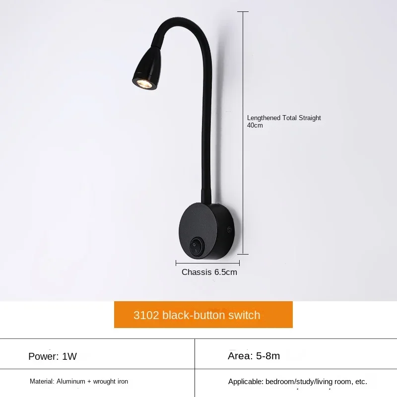Skanto | Vielseitige LED-Wandleuchte: Modern, flexibel, perfekt für die Bettlektüre