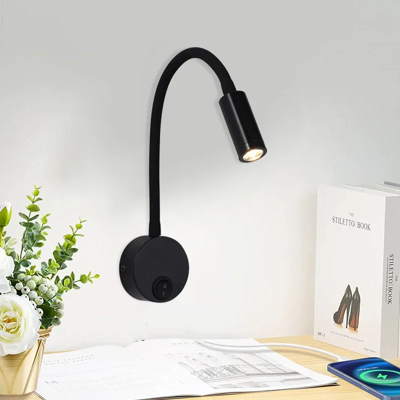 Skanto | Vielseitige LED-Wandleuchte: Modern, flexibel, perfekt für die Bettlektüre