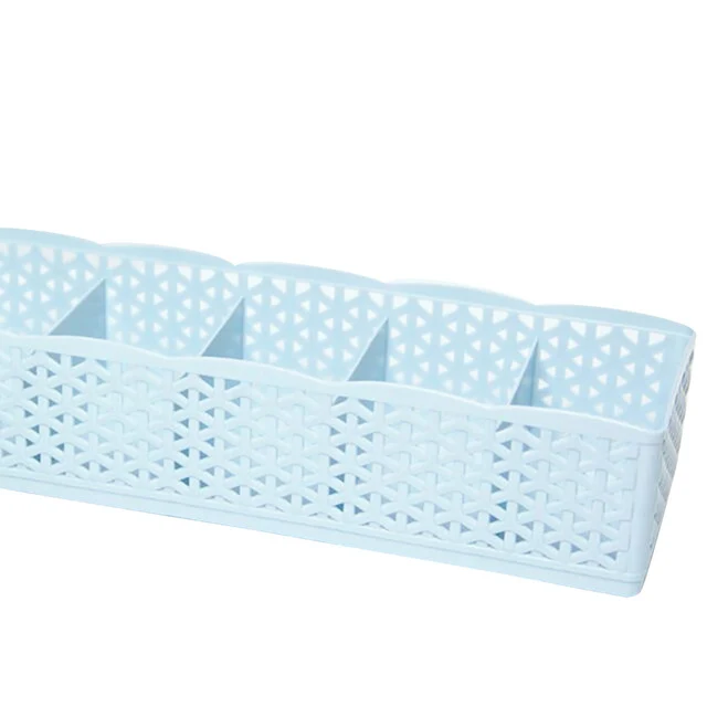 5 Cells Plastic Organizer Storage Box Tie Bra Socks Drawer Cosmetic Divider High Quality Housekeeping Container Organizers