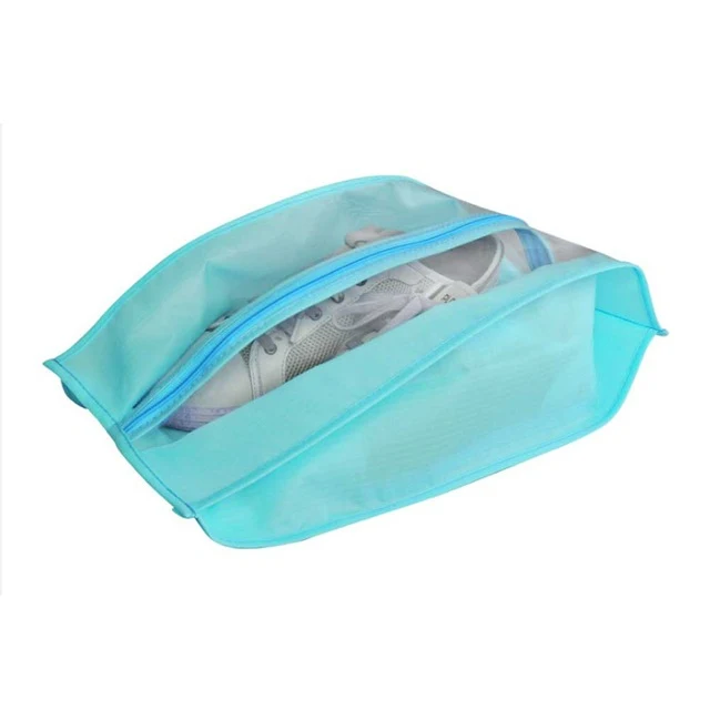 Portable Travel Supplies Organizer Shoes Storage Bag PVC Waterproof Dustproof Hanging Save Space Closet Rack Hangers J2Y