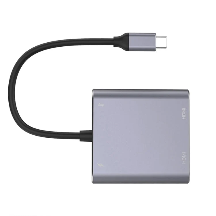 Skanto | 4-in-1 Type-C auf Dual HDMI + USB + Type-C HUB Adapter