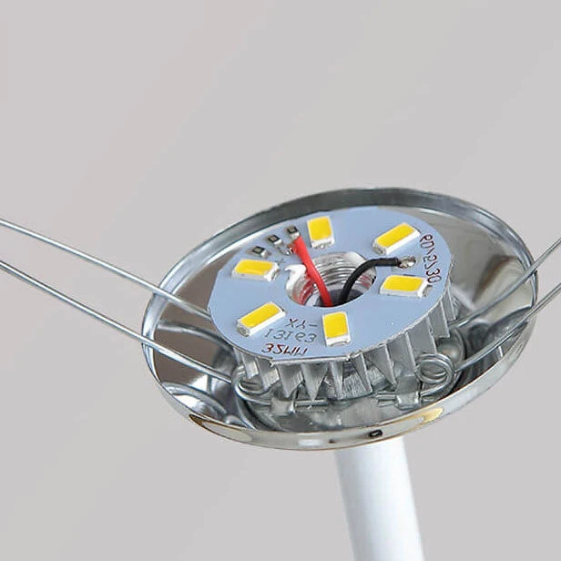 Skanto | Nordische Vintage Stoffkegel Massivholz LED-Tischlampe
