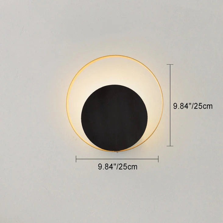 Skanto | Moderne minimalistische Eisenkreis-Ring-1-Licht-Wandleuchte für das Schlafzimmer