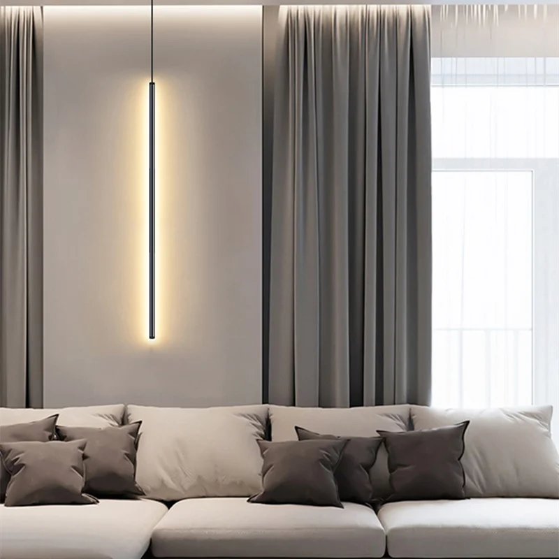 Skanto | Nordische LED-Pendelleuchte: Minimalistisches Design mit kreativen Linien, perfekt für Schlafzimmer, Essbereich