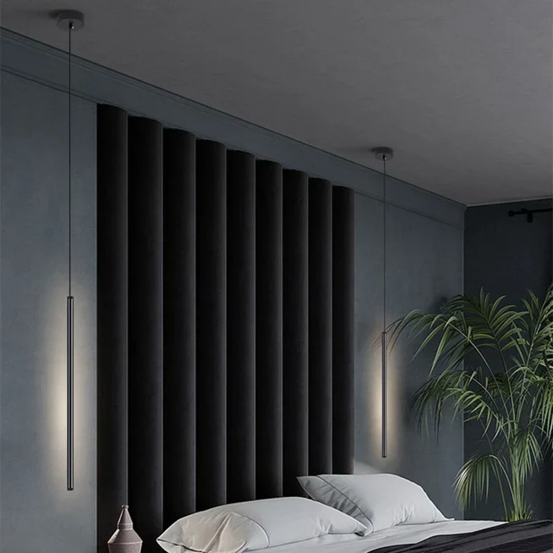 Skanto | Nordische LED-Pendelleuchte: Minimalistisches Design mit kreativen Linien, perfekt für Schlafzimmer, Essbereich