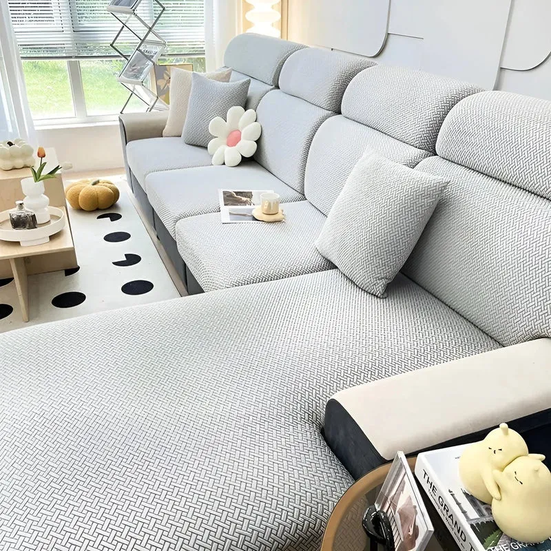 AquaJacquard™ | Wasserabweisender Stretch-Sofabezug mit 360° Schutz