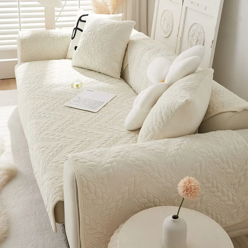 VelvetWarm™ | Warmer Sofabezug aus Kristallvelour mit rutschfester Rückseite