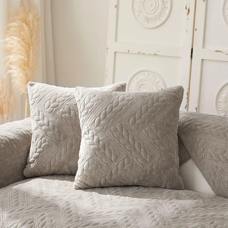 VelvetWarm™ | Warmer Sofabezug aus Kristallvelour mit rutschfester Rückseite